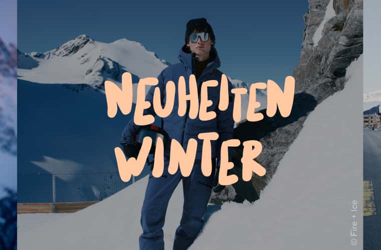 Skifahrer mit Aufschrift 