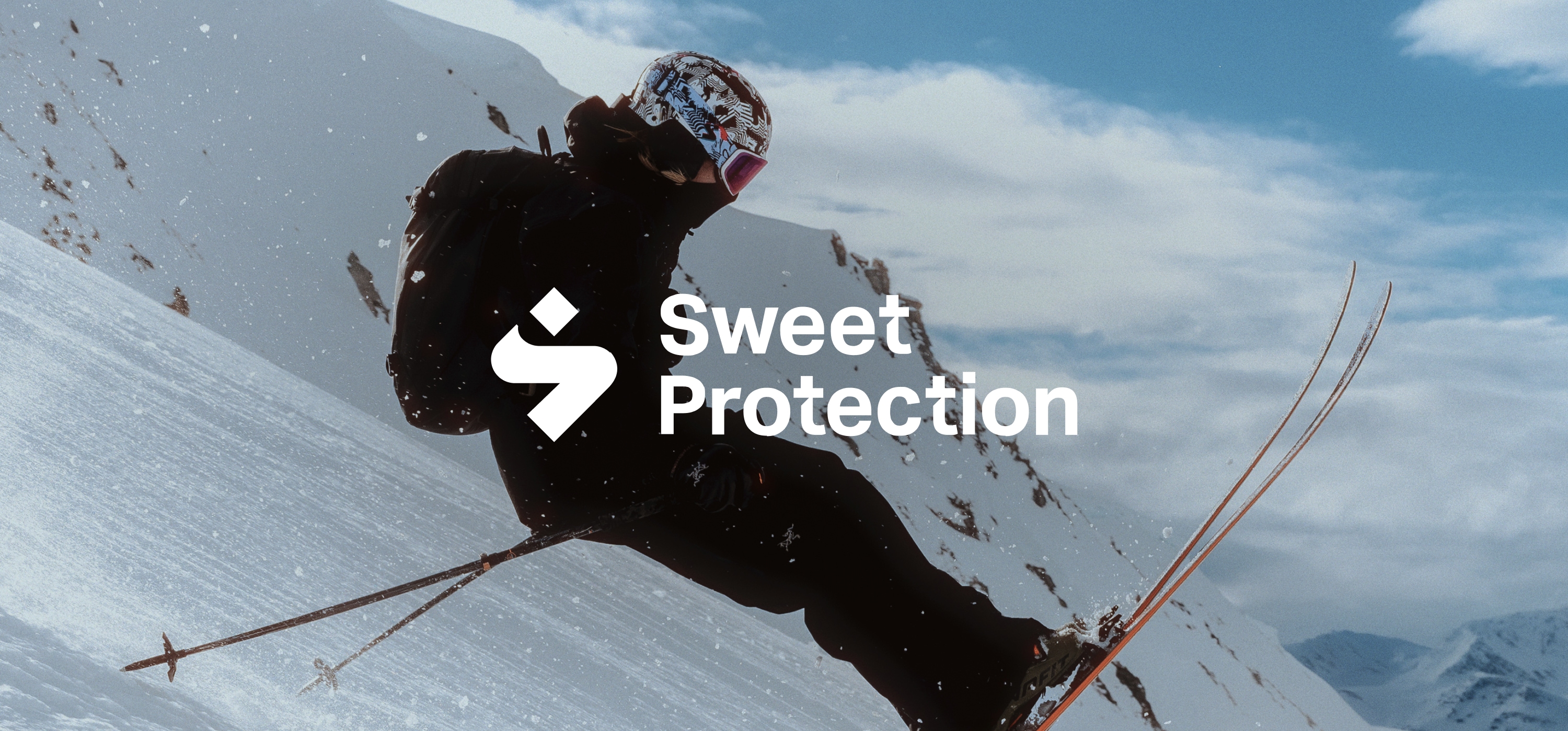 Person mit Sweet Protection Skihelm und Sweet Protection Logo